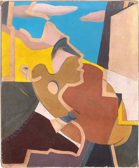 AUTORITRATTO TRA LE NUVOLE by Giulio d’Anna, circa 1933-1934