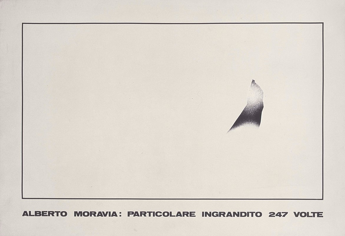 ALBERTO MORAVIA by Emilio Isgrò, 1973