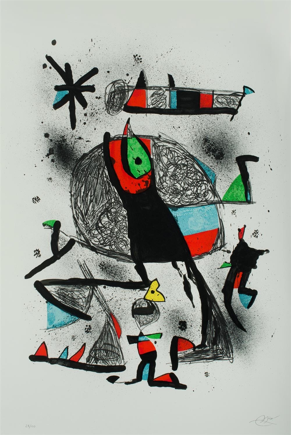Paysanne aux Oiseaux by Joan Miró, 1981.