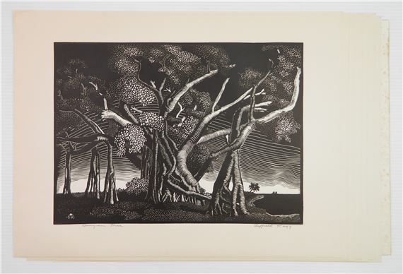 Eight works: Banyan Tree by Sheffield Kagy, 1933