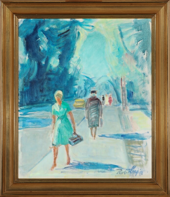 Artwork by Robert Leepin, Streetview, Made of Oil on canvas