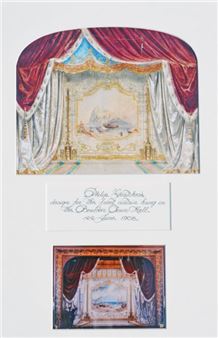 Italian Coastal Scene, set within the Boulder Town Hall Stage, as a curtain drop - Philip Goatcher