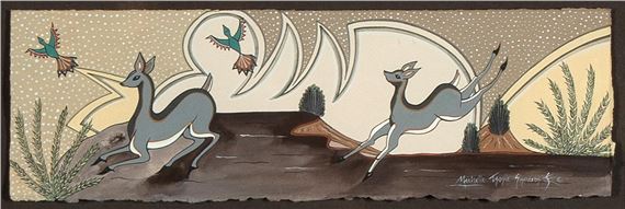 Untitled (Two Deer) by Michelle Tsosie Sisneros