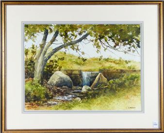 "Untitled: Landscape with Dam" - C. Maher