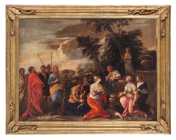 Roman School, 17th Century | Salomone incensa gli idoli | MutualArt