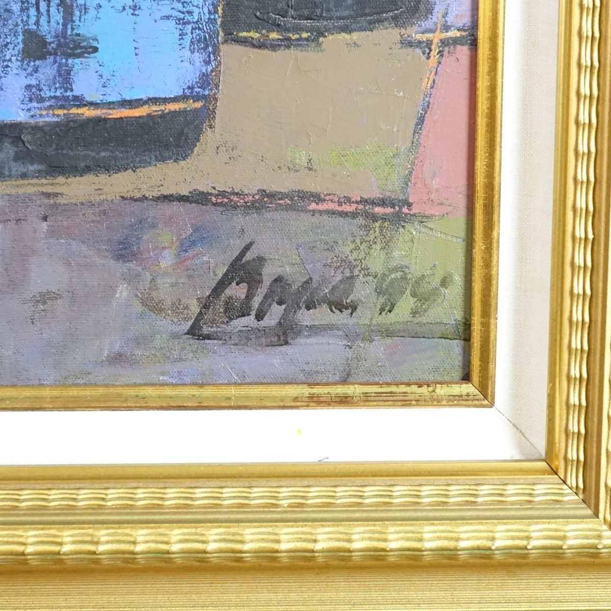 Artwork by Arcadio Boyer, Lady with Guitars, Made of Oil on Canvas