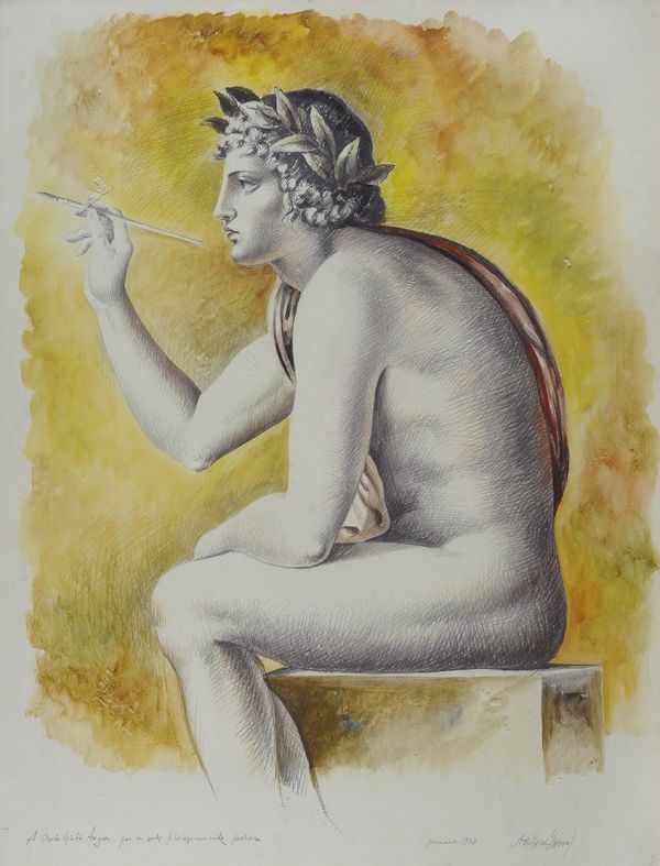 Artwork by Carlo Maria Mariani, SENZA TITOLO, Made of Pastel on paper