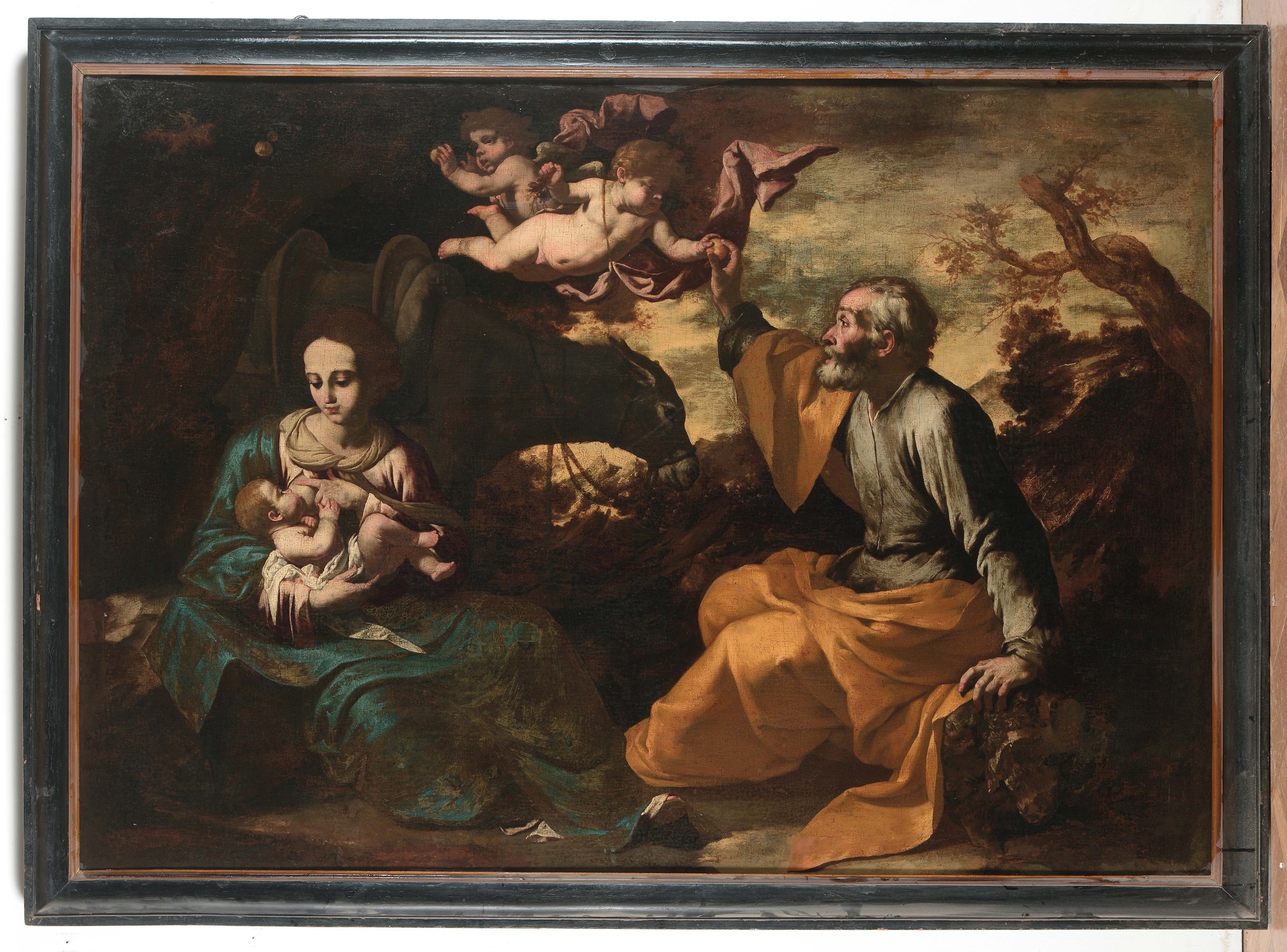 Artwork by Juan Do, Riposo nella fuga in Egitto, Made of oil on canvas