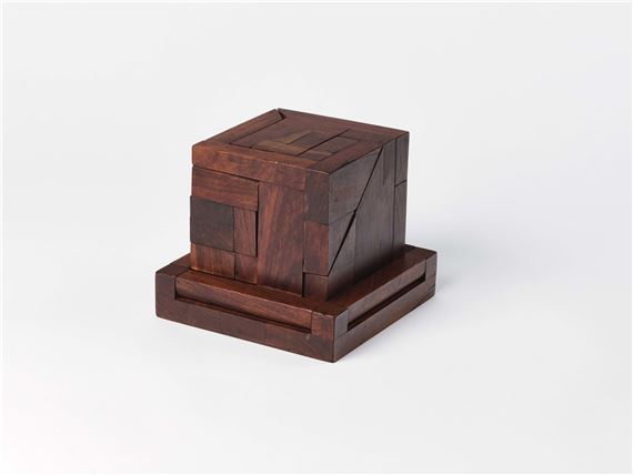 Wooden Cube by Willem Boshoff, 1985