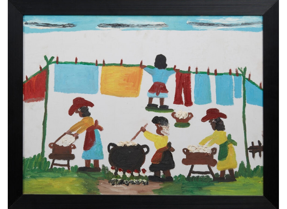 Clementine Hunter Wash Day (Circa 1985) MutualArt