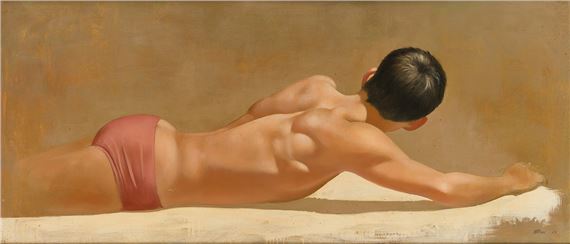 Reclining Bather. by Robert R. Bliss, 1963