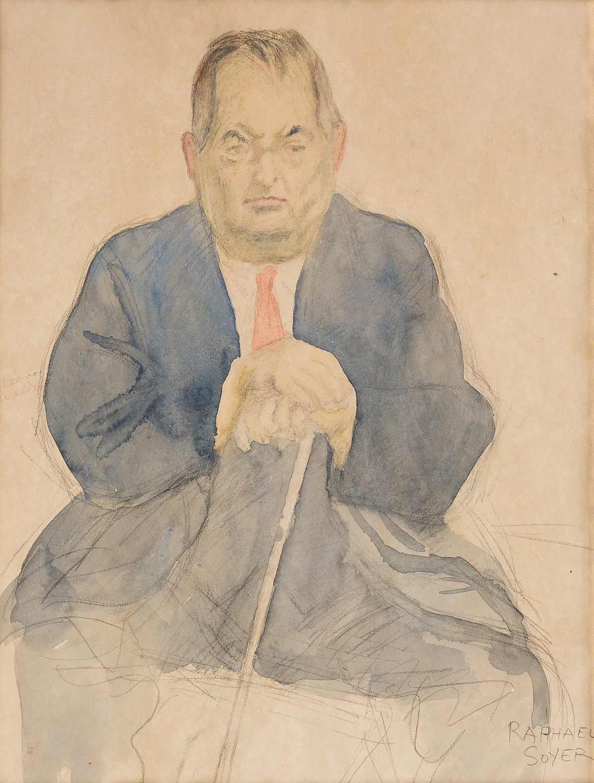 Raphael Soyer | Portrait of Joseph Stella. | MutualArt