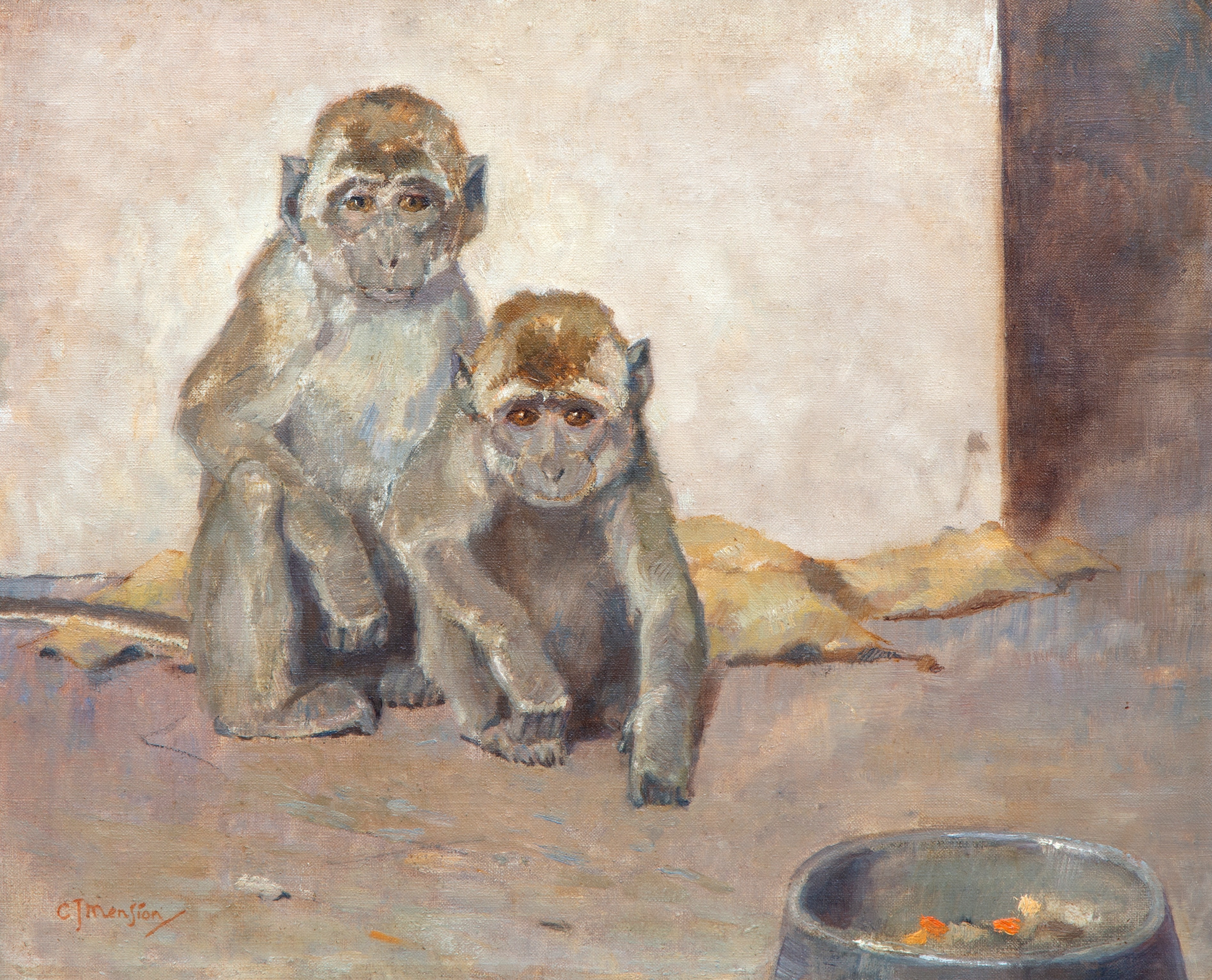 Two monkeys by Cornelis Jan Mension