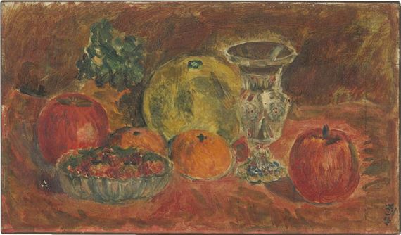 Still life with glass by Kishida Ryusei