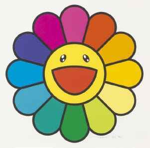Takashi Murakami | Smile On, Rainbow Flower!; Pinky Chan; and Sea