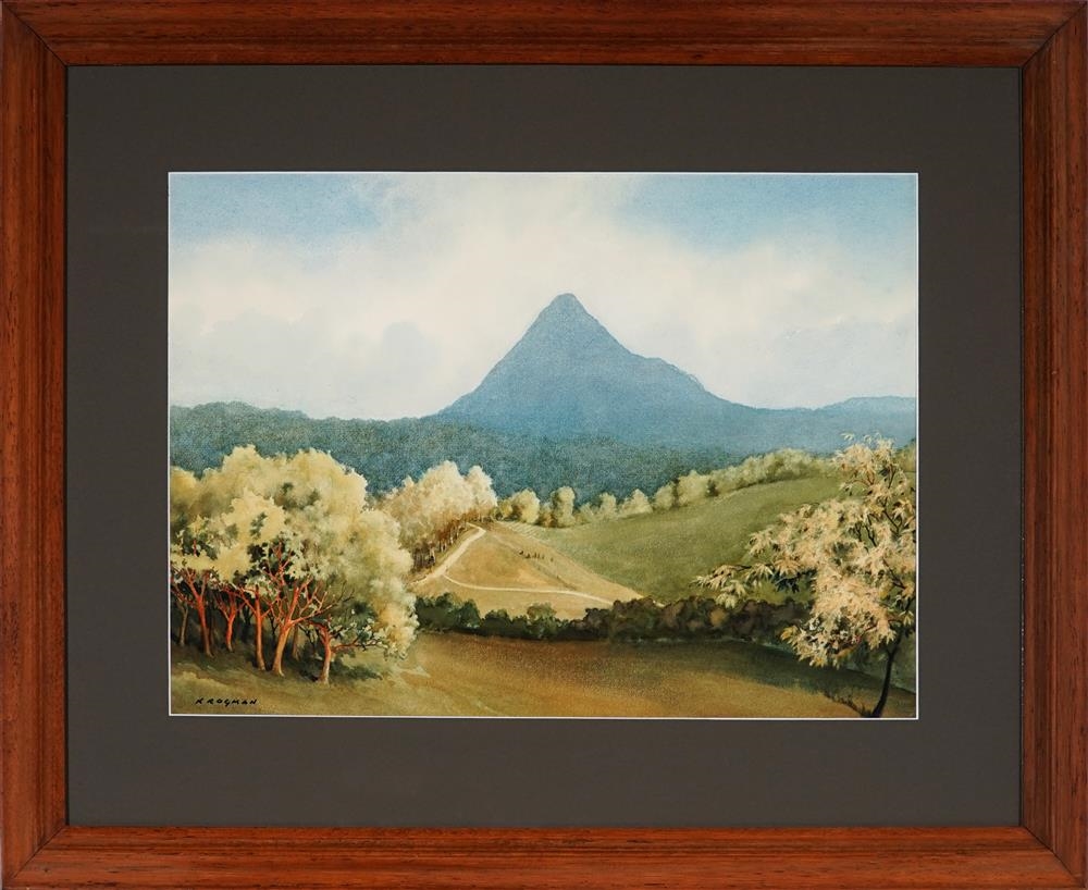 Artwork by William Krogman, Fertile at the Foot of Mount Warning, NSW, Made of watercolour