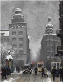 Kongens Nytorv Copenhagen In Winter by Paul Fischer as Art Print