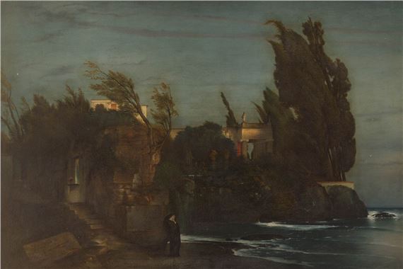Bocklin Arnold Villa By The Sea 1865 Mutualart