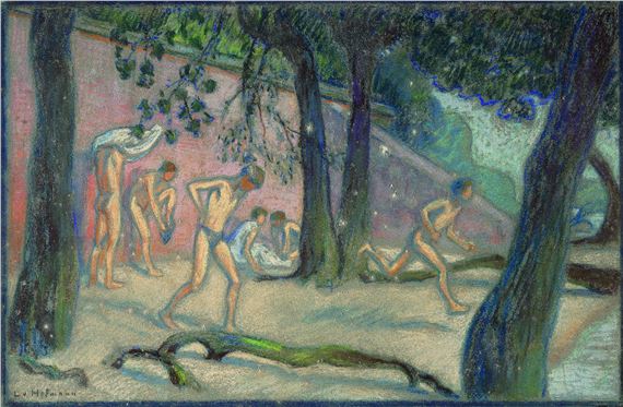 NUDI NEL BOSCO by Ludwig von Hofmann