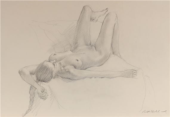 Study of a female nude by Harry Holland
