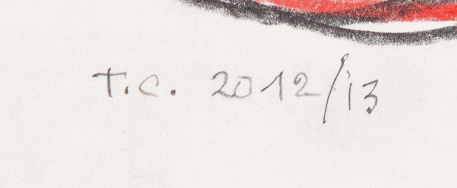 Artwork by Tomasz Ciecierski, Untitled, Made of crayon, collage/paper