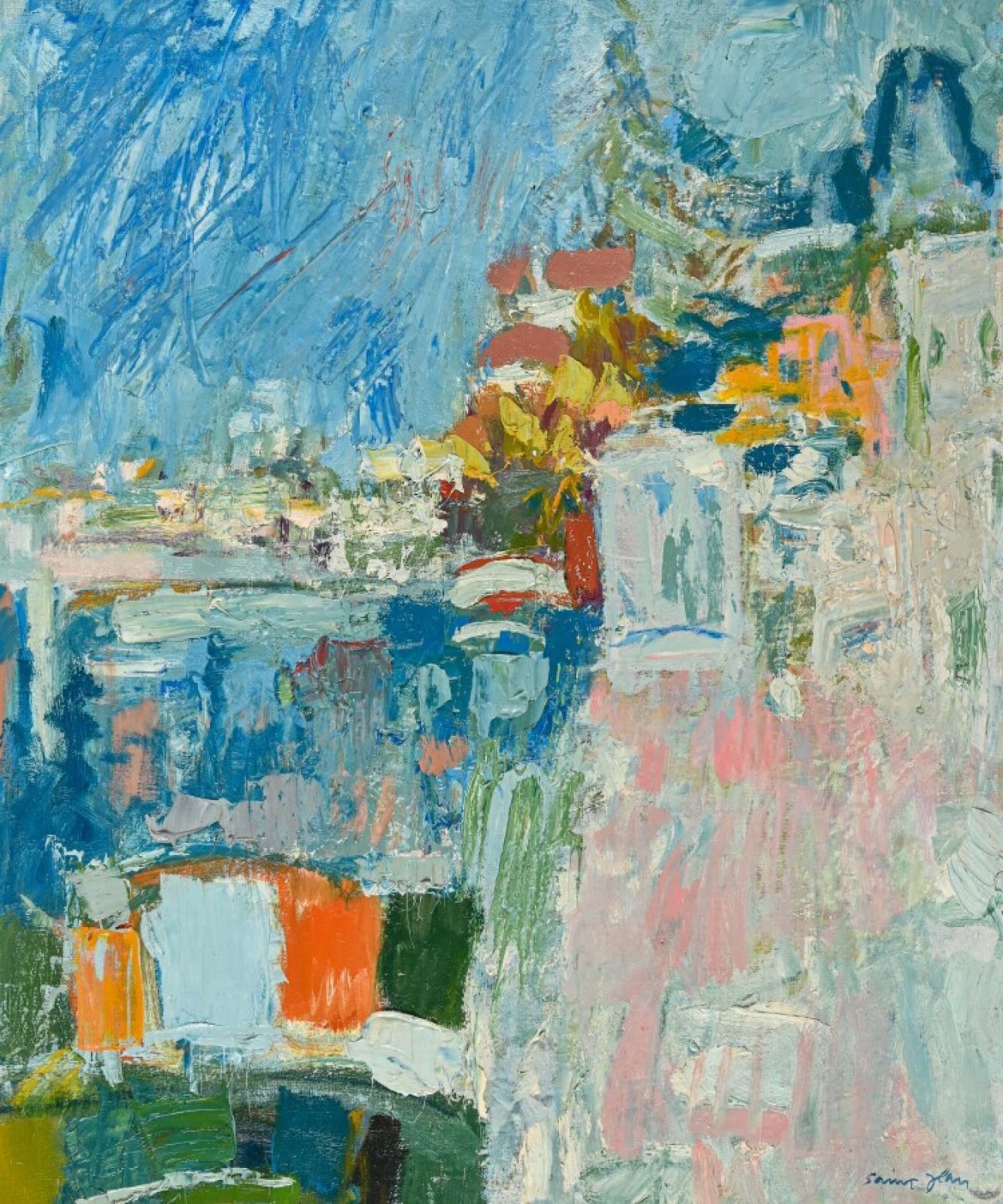 Artwork by Marcel Saint-Jean, Bords de Saône, Made of Oil on canvas