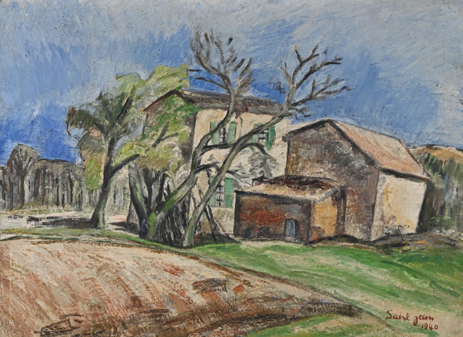 Artwork by Marcel Saint-Jean, Mas des Savigny, Made of Oil on canvas