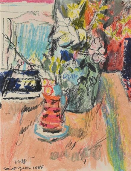 Nature morte au pot strié by Marcel Saint-Jean, 1984