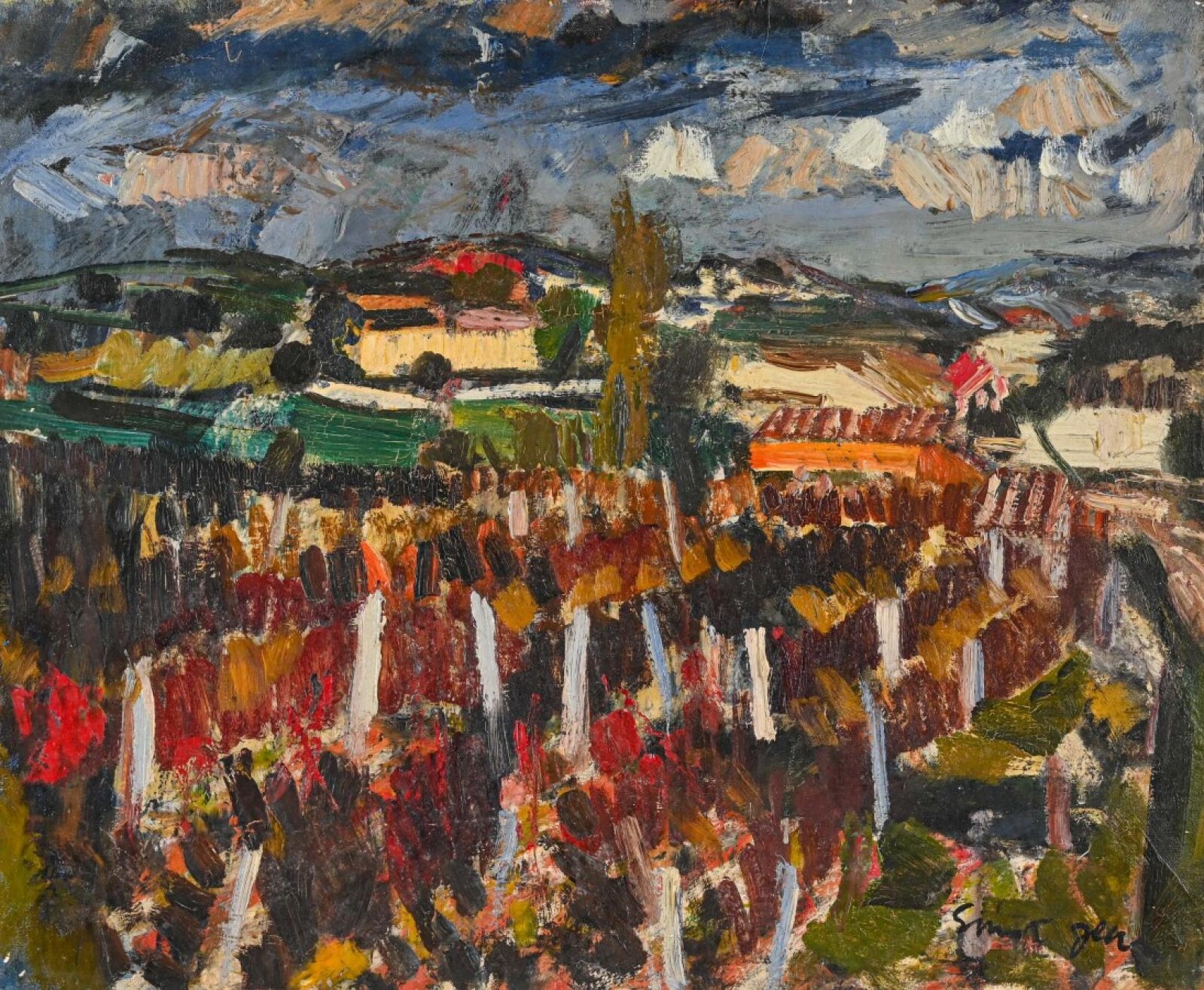 Artwork by Marcel Saint-Jean, Les vignes, Made of Oil on canvas