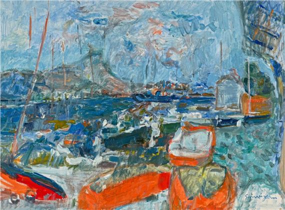 Bateaux rouges by Marcel Saint-Jean