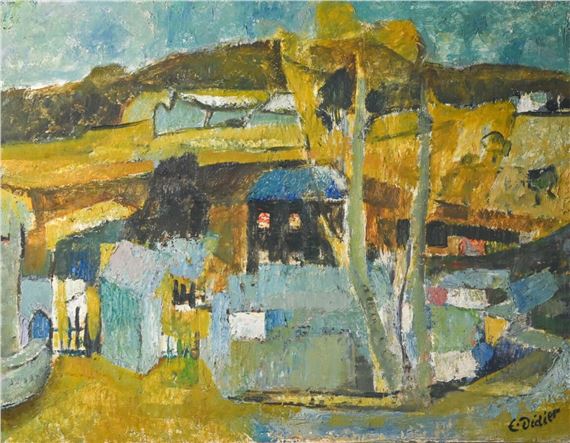 Paysage de campagne cubiste by Émile Didier