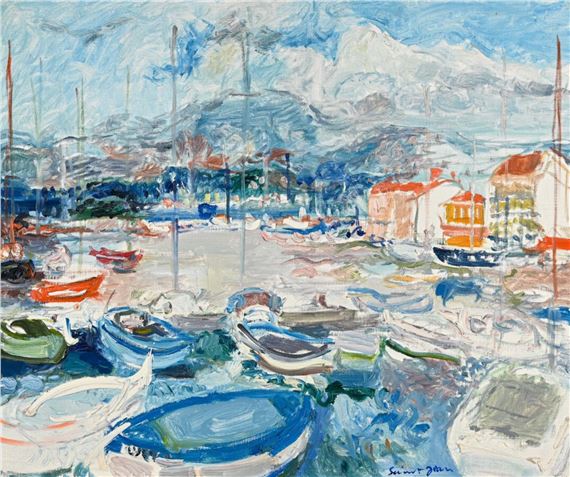 Bateau bleu by Marcel Saint-Jean