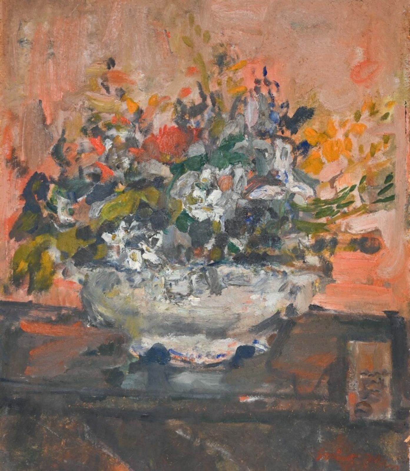 Artwork by Marcel Saint-Jean, Fleurs, Made of Oil on panel