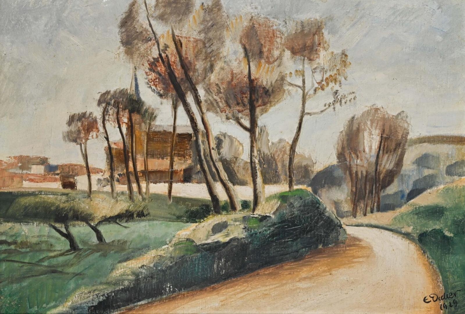 Artwork by Émile Didier, Route de Communay, Made of Oil on canvas