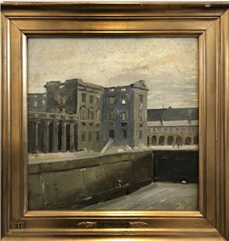 The ruins of Christiansborg - Carl Ferdinand Andersen