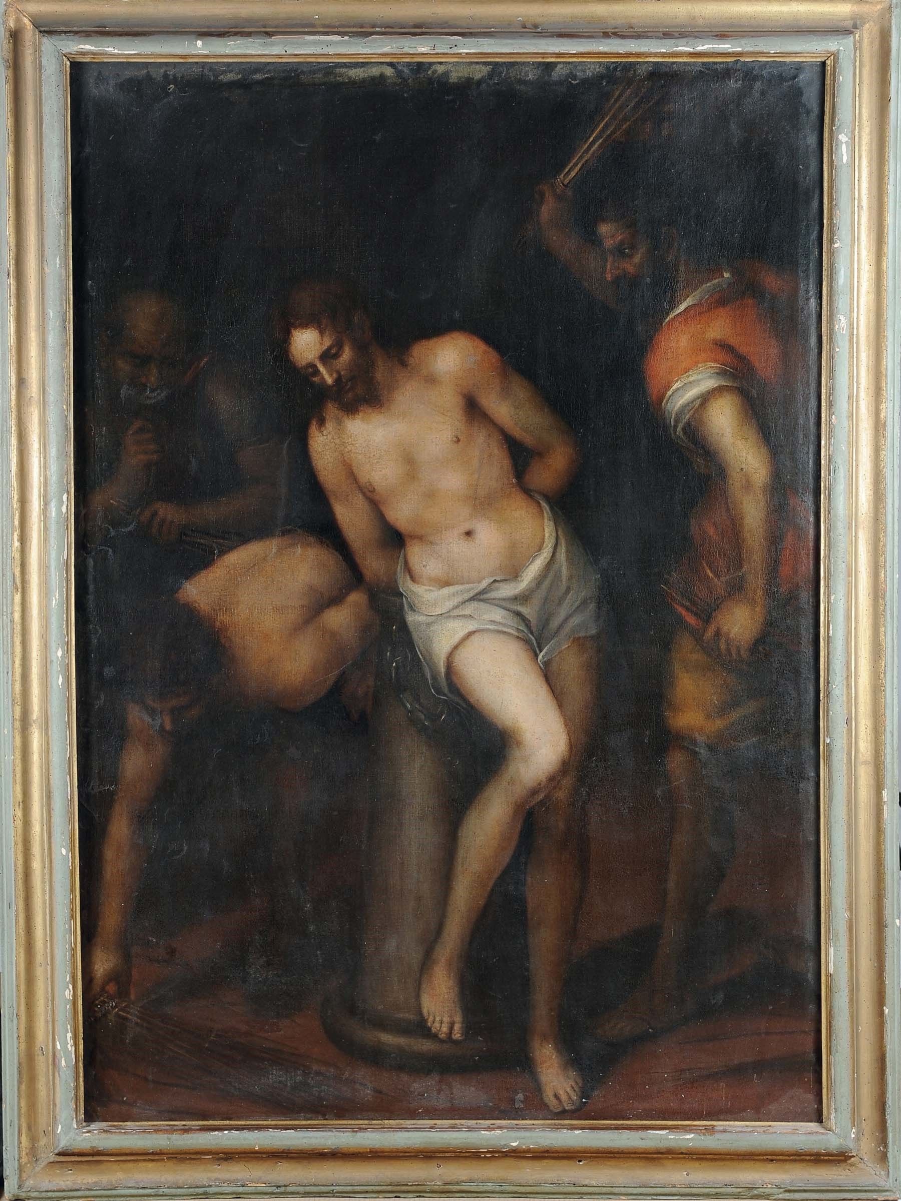 Artwork by Cesare Corte, Cristo alla colonna, Made of oil on canvas