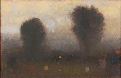 Artwork by Alfred Stockham, Corfu, Made of oil on board