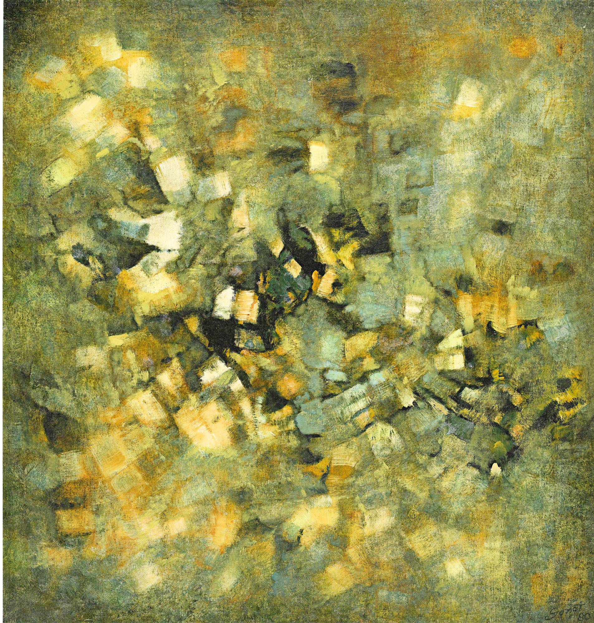 Artwork by Sanat Thaker, IMPRESSIONS – KULU – MANALI IX, Made of Oil on canvas board