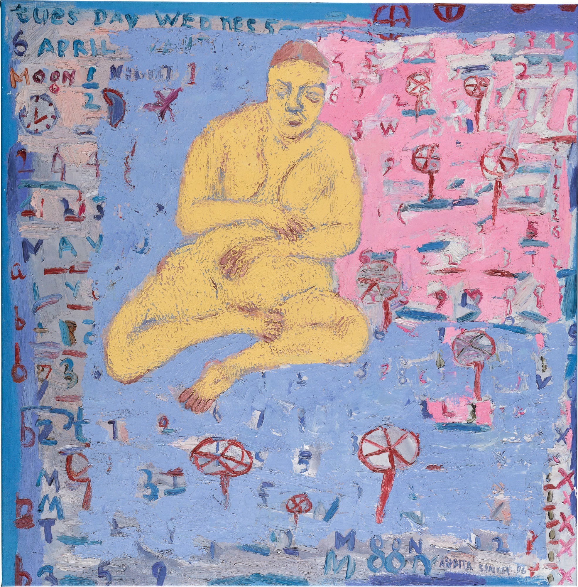 Artwork by Arpita Singh, TUESDAY WEDNESDAY, Made of Oil on canvas