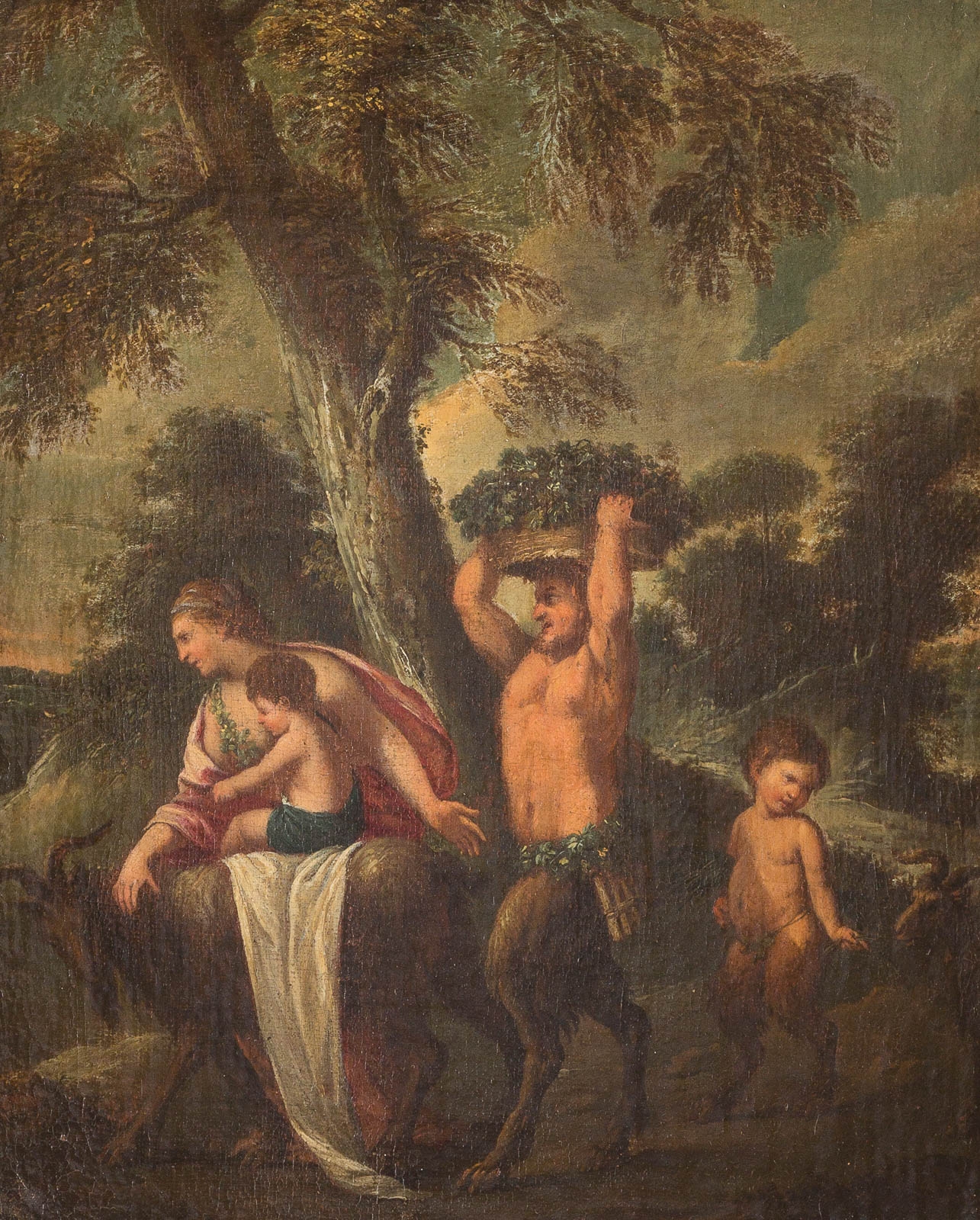 Venus and Cupid with Panfamily and Goats by Nicolas Poussin