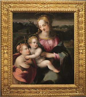 MADONNA COL BAMBINO E SAN GIOVANNINO - Francesco Brini