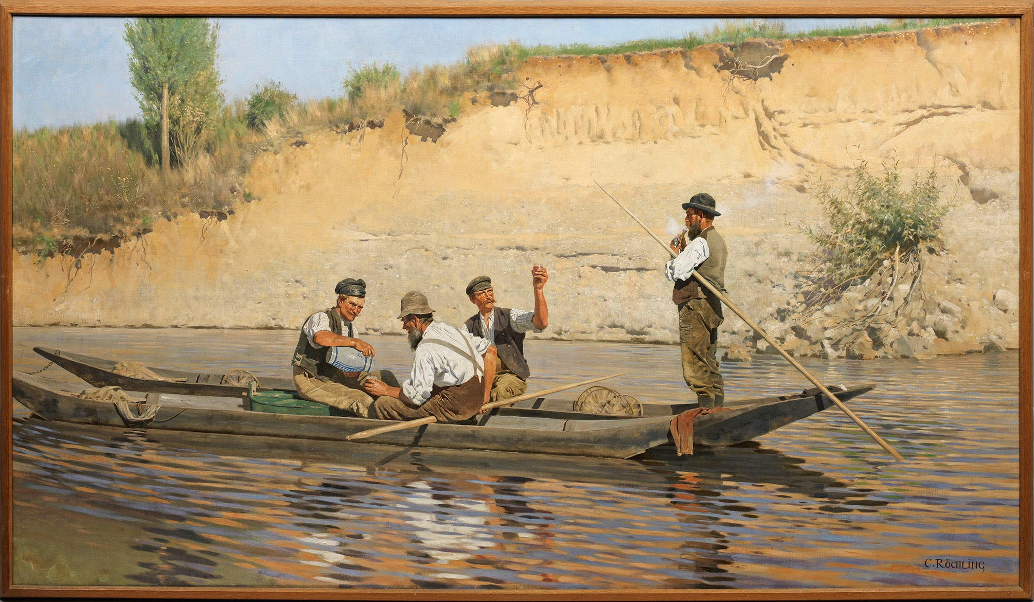 Carl Röchling | Fröhlicher Umtrunk der Flussfischer | MutualArt