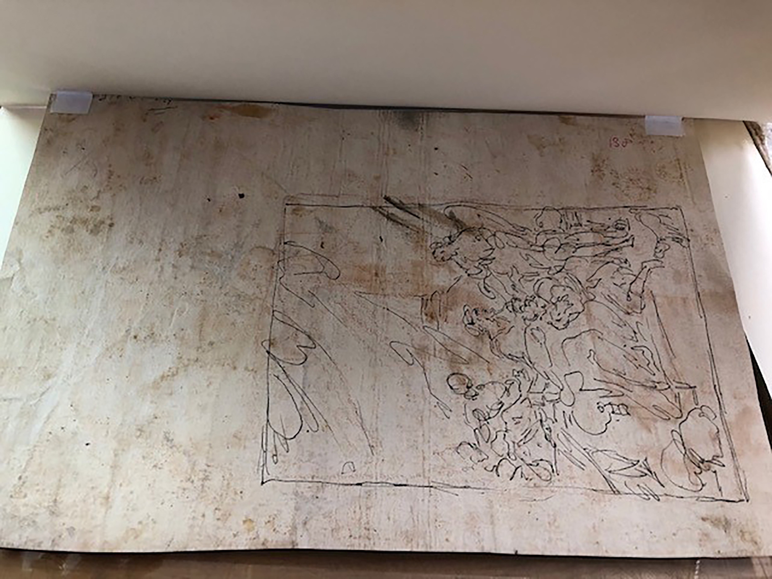 Artwork by Johann Wolfgang Baumgartner, Three Works :  Maccabee; King Solomon Shown Design for Temple; and The Death of Absalom, Made of ink and and wash on paper