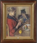 Artwork by Georges Creten, Le goûter, Made of Watercolor on paper