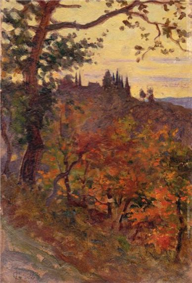 COLLINE TOSCANE D'AUTUNNO by Francesco Gioli, 1900-1905