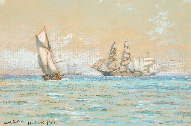 Carl Ludvig Thilson Locher | Marine (1874) | MutualArt