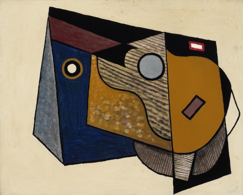 Artwork by Eugéne de Sala, Composition with guitare, Made of Oil on plywood