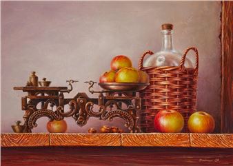 Still Life Weighing Apples - Alexander Smirnov