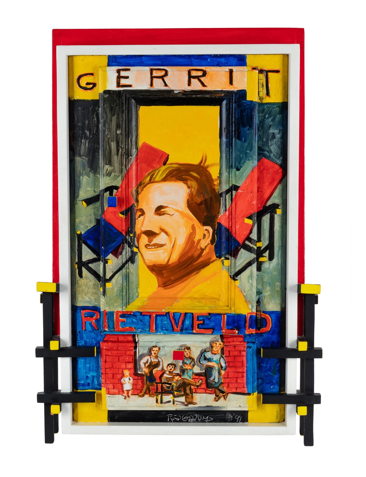 Artwork by Red Grooms, Gerrit Rietveld, Made of acrylic on wood construction