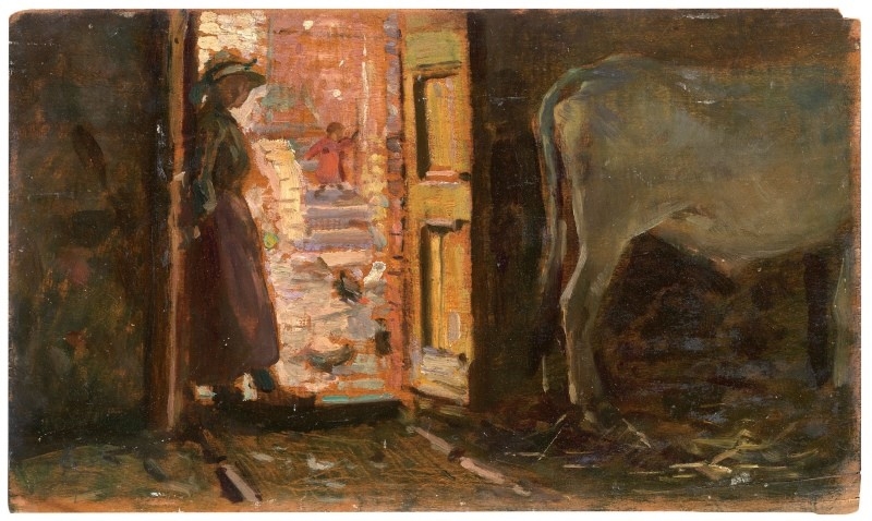 Artwork by Francesco Gioli, Vita contadina, Made of oil on panel